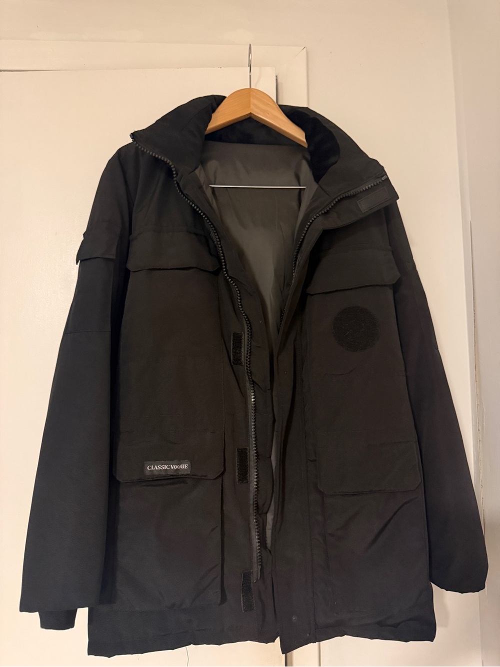 Men's Black Parka Jacket